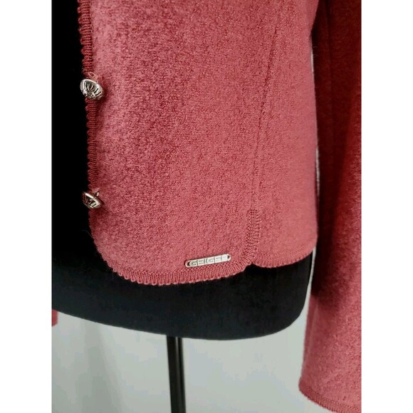 Barbie Pink Wool Sweater Jacket Soft Girl Academia | Geiger Tyrol Sz 44 - Picture 2 of 6
